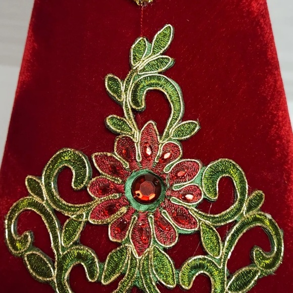 Pair 2019 Katherines Collection 24" Jeweled Cone Tree Christmas Wishes Holiday - Picture 7 of 11